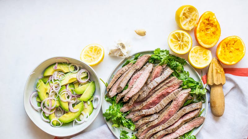 Carne asada with avocado salad - Cristina Curp