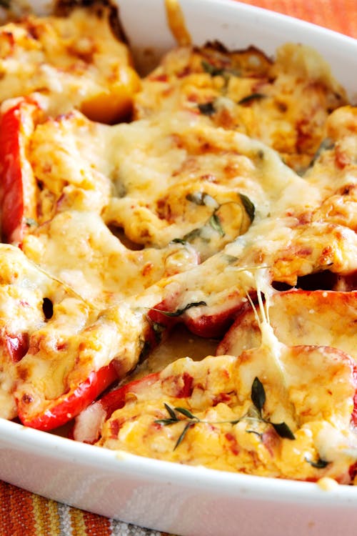 Baked mini bell peppers