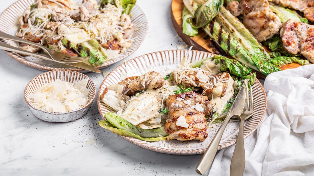 Grilled chicken Caesar salad
