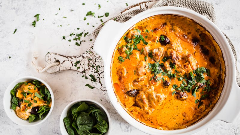 Keto pesto chicken casserole